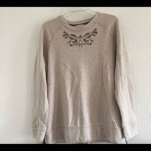 Soft Surroundings Beige Urban Chic Sweatshirt Sz M